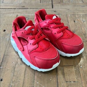 Nike Hurache kids red slip on sneakers